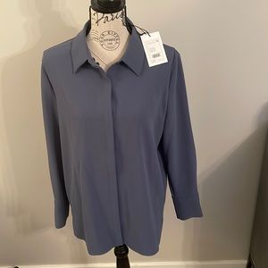 Theory blouse chambray Lr Wt Crepe.